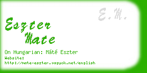 eszter mate business card