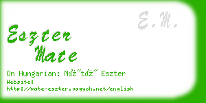 eszter mate business card